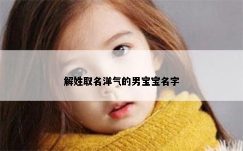 解姓取名洋气的男宝宝名字