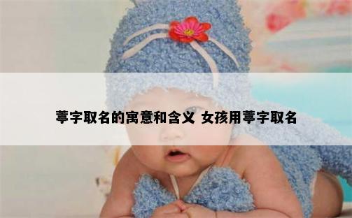 葶字取名的寓意和含义 女孩用葶字取名
