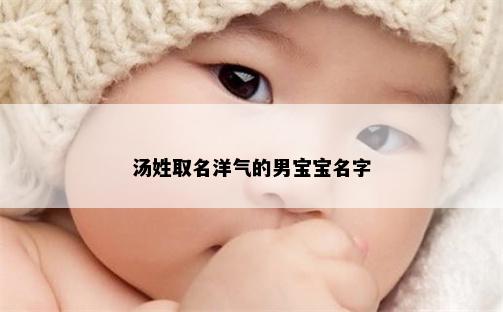 汤姓取名洋气的男宝宝名字