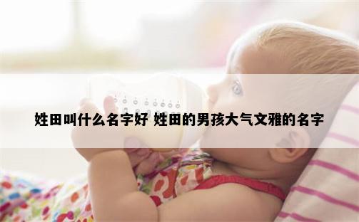 姓田叫什么名字好 姓田的男孩大气文雅的名字