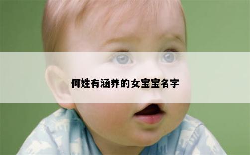 何姓有涵养的女宝宝名字
