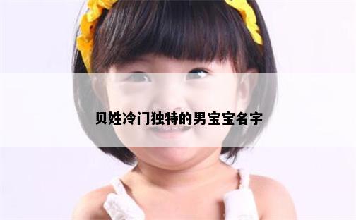 贝姓冷门独特的男宝宝名字