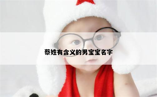 蔡姓有含义的男宝宝名字