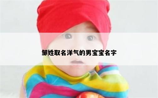 邹姓取名洋气的男宝宝名字