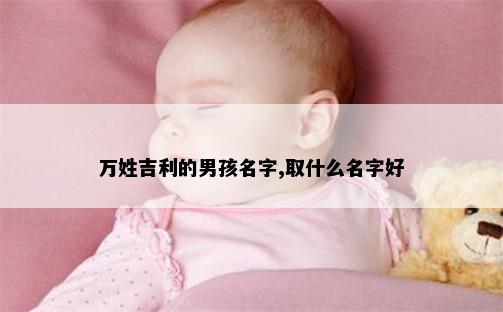 万姓吉利的男孩名字,取什么名字好