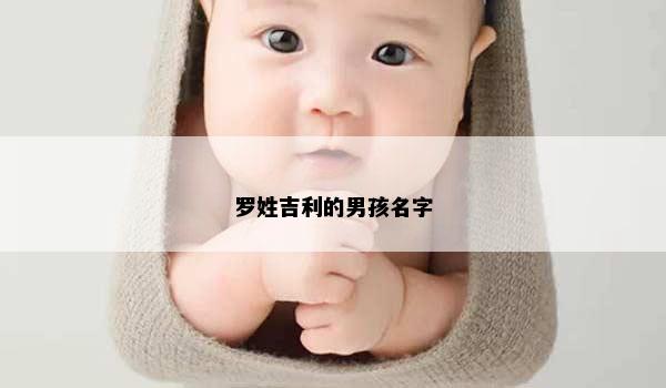 罗姓吉利的男孩名字