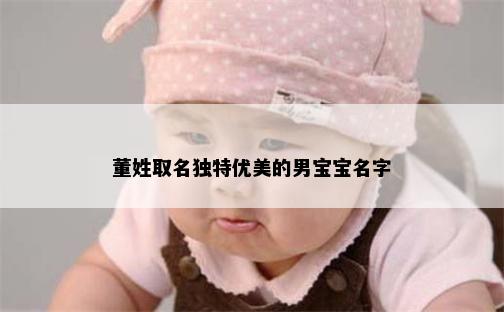 董姓取名独特优美的男宝宝名字