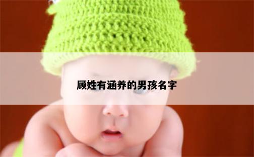 顾姓有涵养的男孩名字