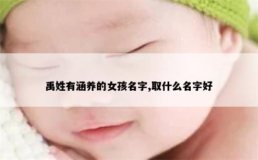 禹姓有涵养的女孩名字,取什么名字好
