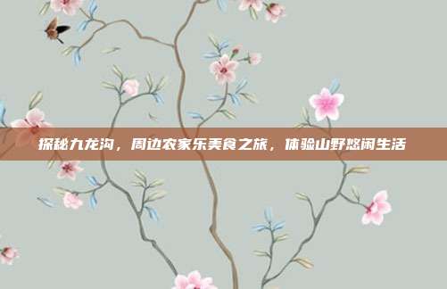 探秘九龙沟，周边农家乐美食之旅，体验山野悠闲生活