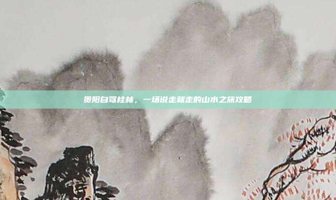 贵阳自驾桂林，一场说走就走的山水之旅攻略