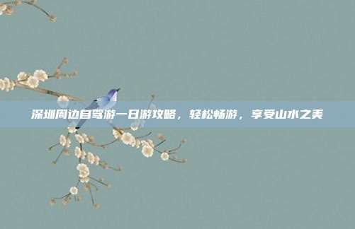 深圳周边自驾游一日游攻略，轻松畅游，享受山水之美