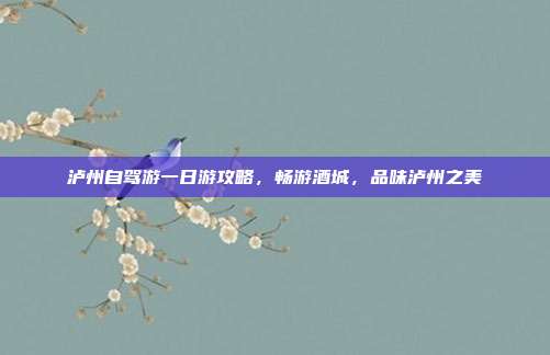 泸州自驾游一日游攻略，畅游酒城，品味泸州之美