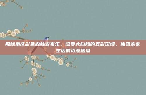 探秘重庆彩色森林农家乐，感受大自然的五彩斑斓，体验农家生活的诗意栖息