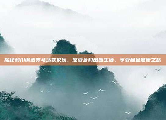 探秘利川谋道苏马荡农家乐，感受乡村田园生活，享受绿色健康之旅