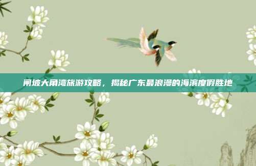 闸坡大角湾旅游攻略，揭秘广东最浪漫的海滨度假胜地