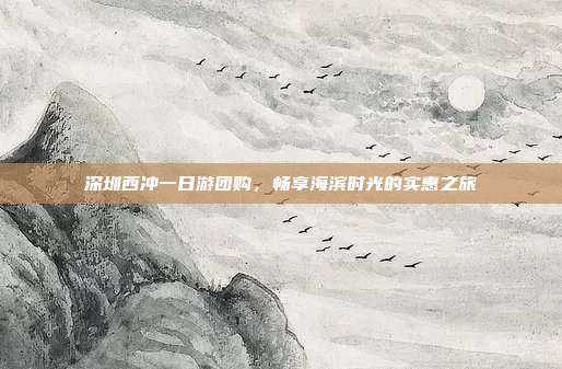 深圳西冲一日游团购，畅享海滨时光的实惠之旅