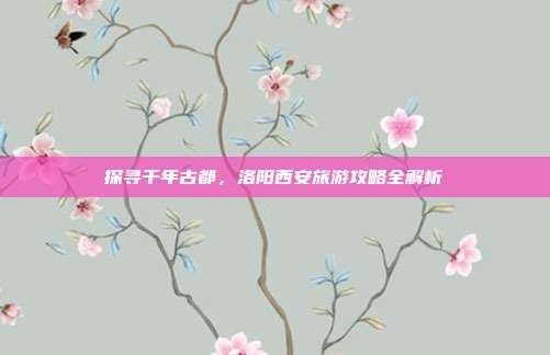 探寻千年古都，洛阳西安旅游攻略全解析