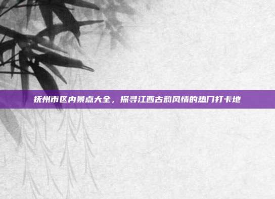 抚州市区内景点大全，探寻江西古韵风情的热门打卡地