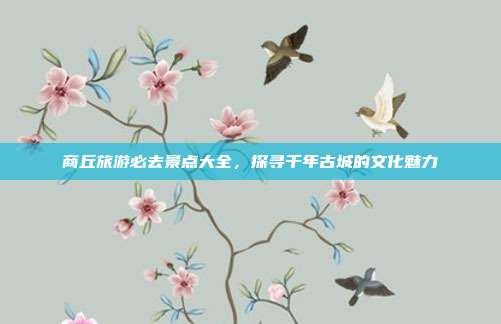 商丘旅游必去景点大全，探寻千年古城的文化魅力