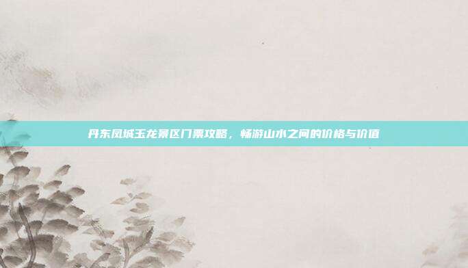丹东凤城玉龙景区门票攻略，畅游山水之间的价格与价值