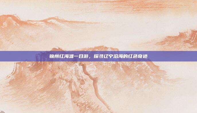 锦州红海滩一日游，探寻辽宁沿海的红色奇迹