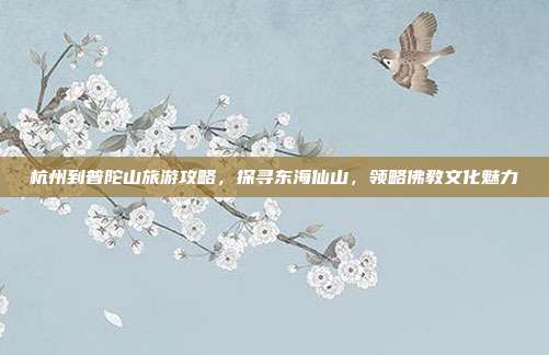 杭州到普陀山旅游攻略，探寻东海仙山，领略佛教文化魅力
