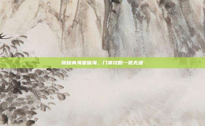 探秘青海星宿海，门票攻略一览无遗