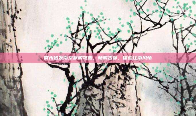 常州出发南京旅游攻略，畅游古都，体验江南风情