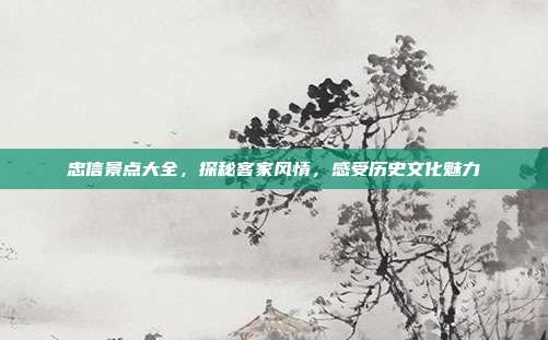 忠信景点大全，探秘客家风情，感受历史文化魅力