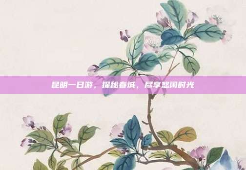 昆明一日游，探秘春城，尽享悠闲时光