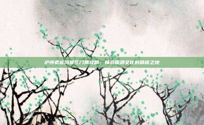 泸州老窖风景区门票攻略，畅游国酒文化的精髓之地