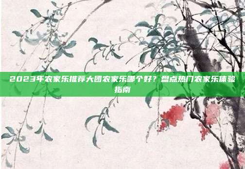 2023年农家乐推荐大团农家乐哪个好？盘点热门农家乐体验指南