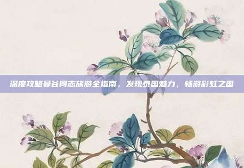 深度攻略曼谷同志旅游全指南，发现泰国魅力，畅游彩虹之国