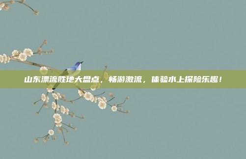 山东漂流胜地大盘点，畅游激流，体验水上探险乐趣！