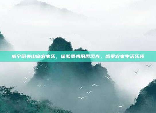 威宁阳关山岛农家乐，体验贵州田园风光，感受农家生活乐趣