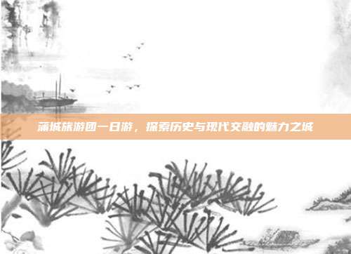 蒲城旅游团一日游，探索历史与现代交融的魅力之城