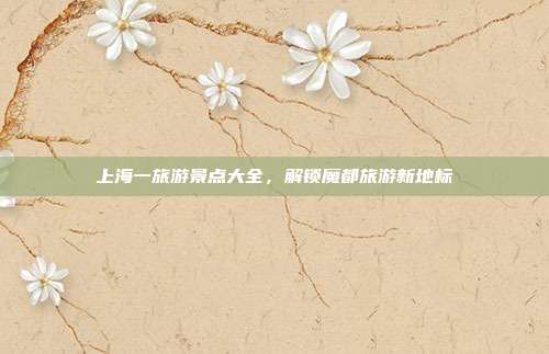上海一旅游景点大全，解锁魔都旅游新地标