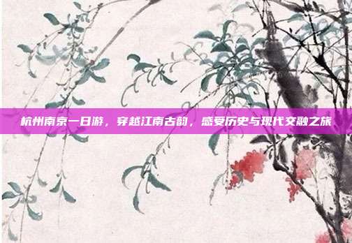 杭州南京一日游，穿越江南古韵，感受历史与现代交融之旅