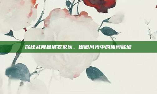 探秘武隆县城农家乐，田园风光中的休闲胜地