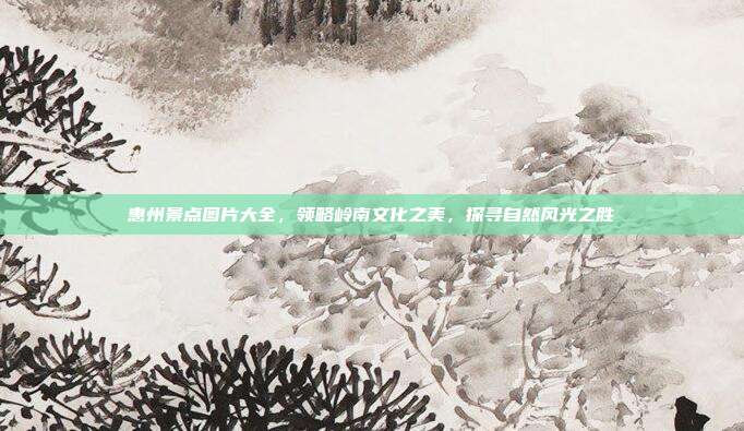 惠州景点图片大全，领略岭南文化之美，探寻自然风光之胜