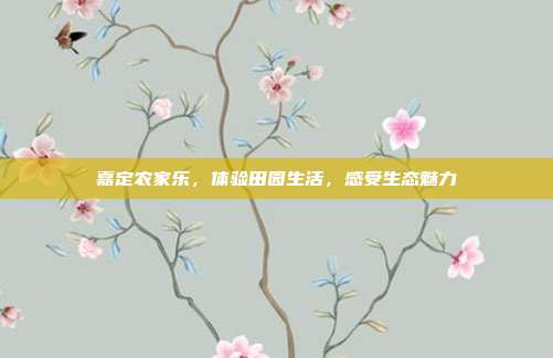 嘉定农家乐，体验田园生活，感受生态魅力