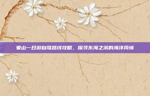 象山一日游自驾路线攻略，探寻东海之滨的海洋风情