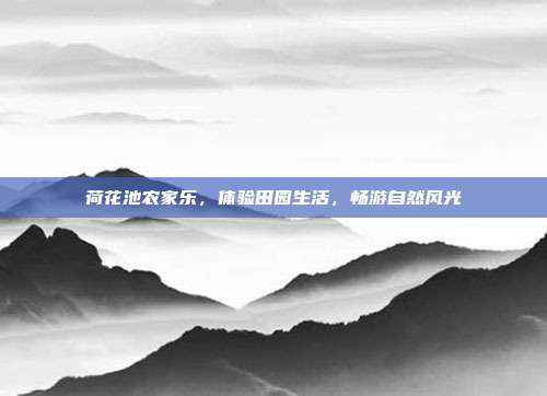 荷花池农家乐，体验田园生活，畅游自然风光