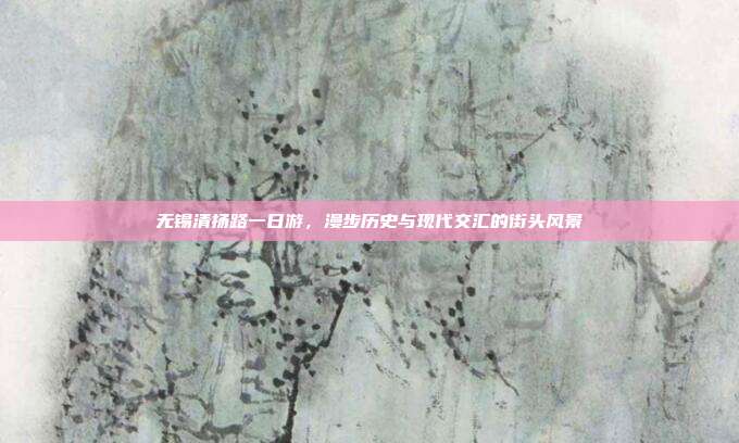 无锡清扬路一日游，漫步历史与现代交汇的街头风景