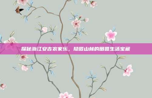 探秘浙江安吉农家乐，隐匿山林的田园生活宝藏