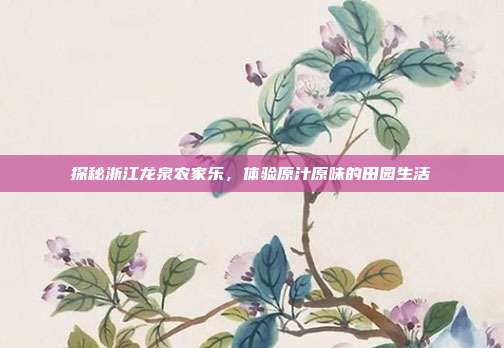 探秘浙江龙泉农家乐，体验原汁原味的田园生活