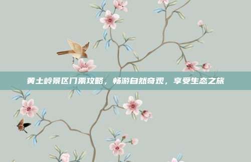 黄土岭景区门票攻略，畅游自然奇观，享受生态之旅
