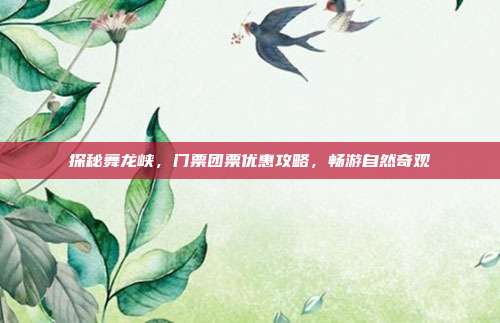 探秘舞龙峡，门票团票优惠攻略，畅游自然奇观