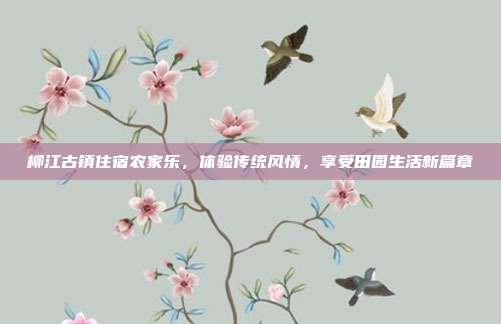 柳江古镇住宿农家乐，体验传统风情，享受田园生活新篇章
